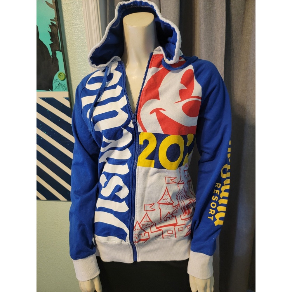 Disney Disneyland Resort 2021 Commerative Full Zip Hoodie Castle Womens Small